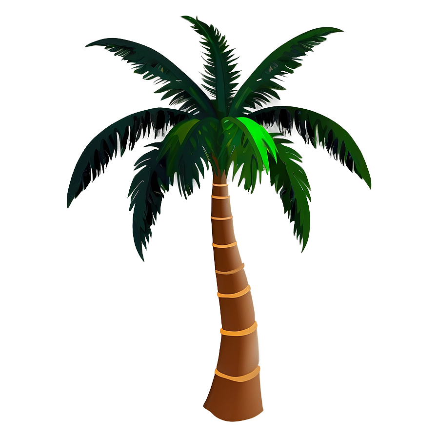 Smiling Cartoon Palm Tree Png Sur95 PNG Image