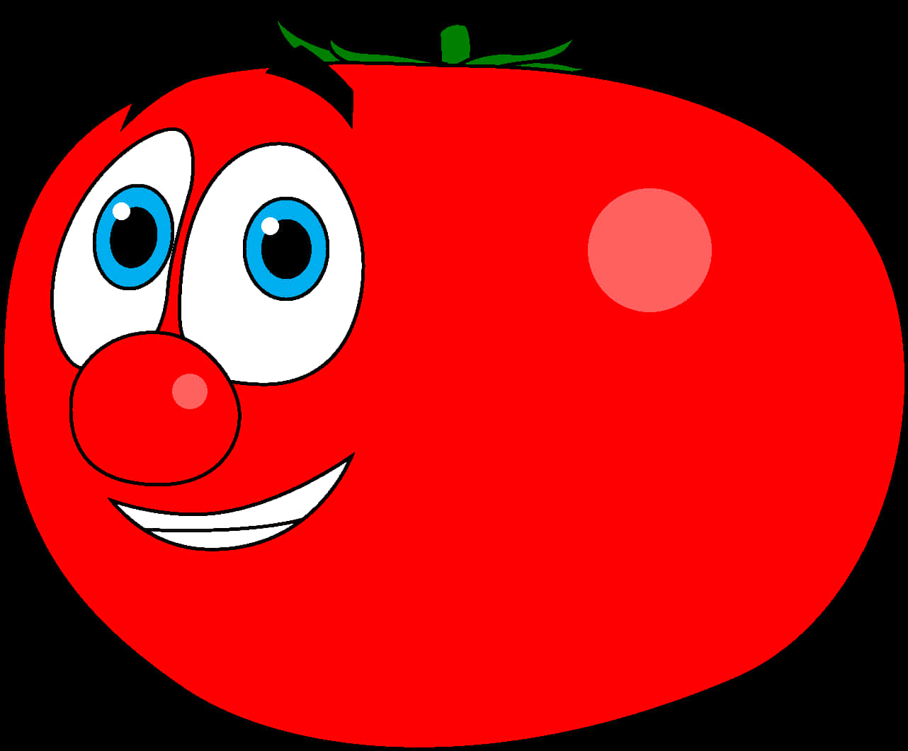 Smiling Cartoon Tomato PNG Image