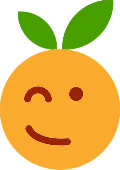 Smiling Clementine Emoji PNG Image