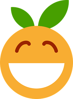 Smiling Clementine Emoji PNG Image