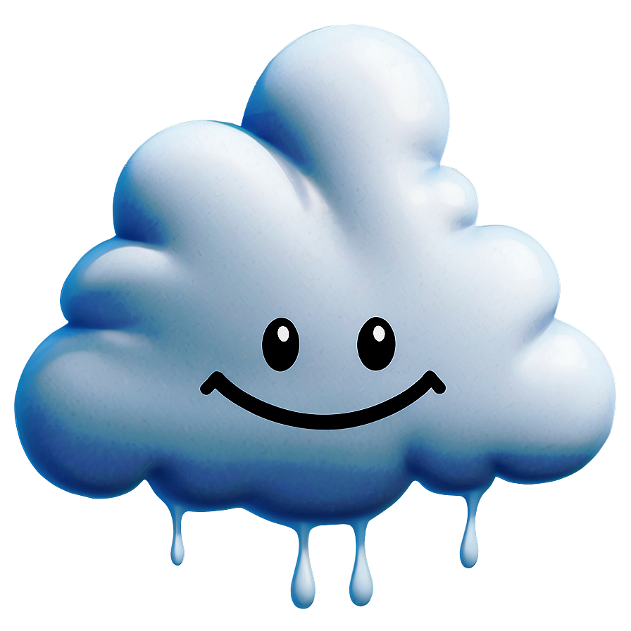 Smiling Cloud Emoji Png Tdv PNG Image