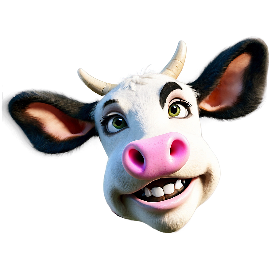 Smiling Cow Face Png 06212024 PNG Image