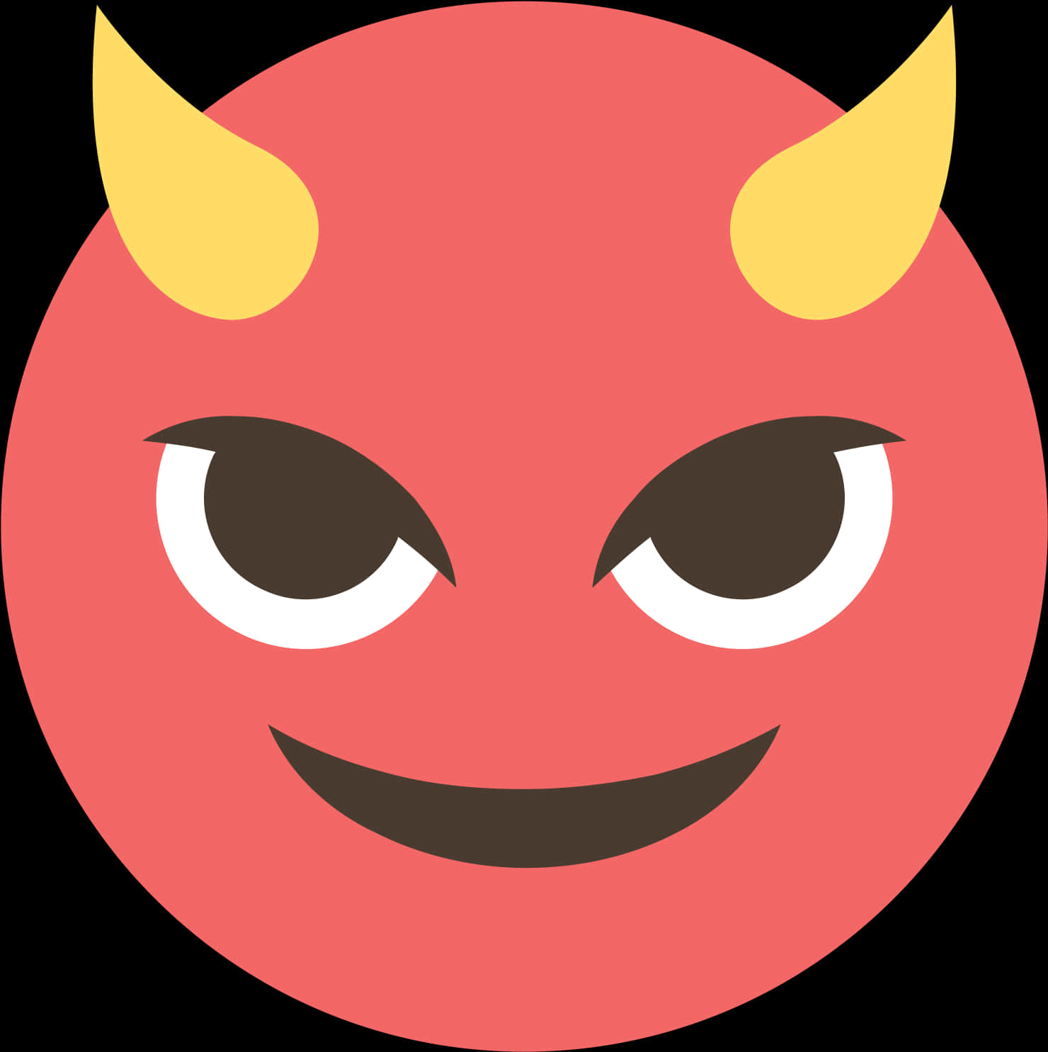 Smiling Devil Emoji Graphic PNG Image