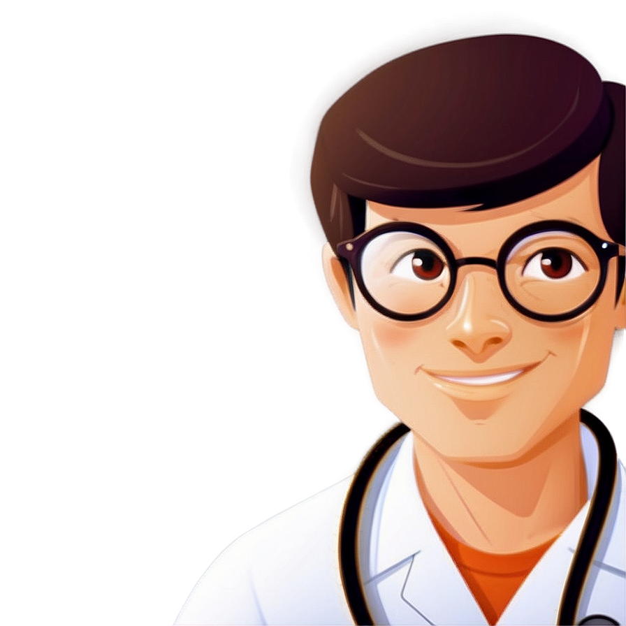 Smiling Doctor Cartoon Clipart Png 06212024 PNG Image