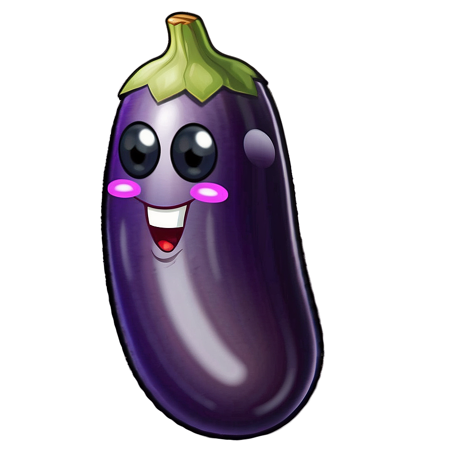 Smiling Eggplant Emoji Png 06122024 PNG Image