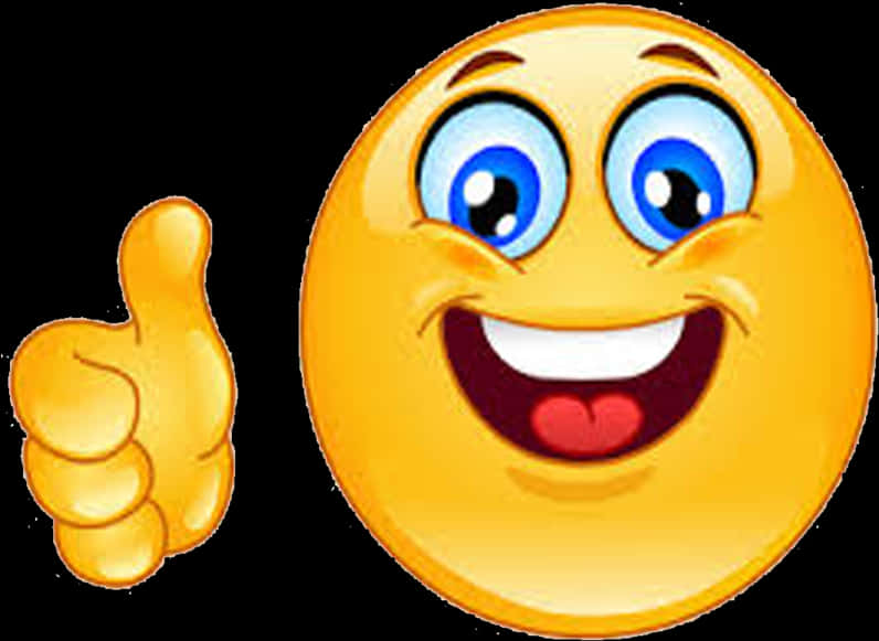 Smiling Emoji Thumbs Up PNG Image