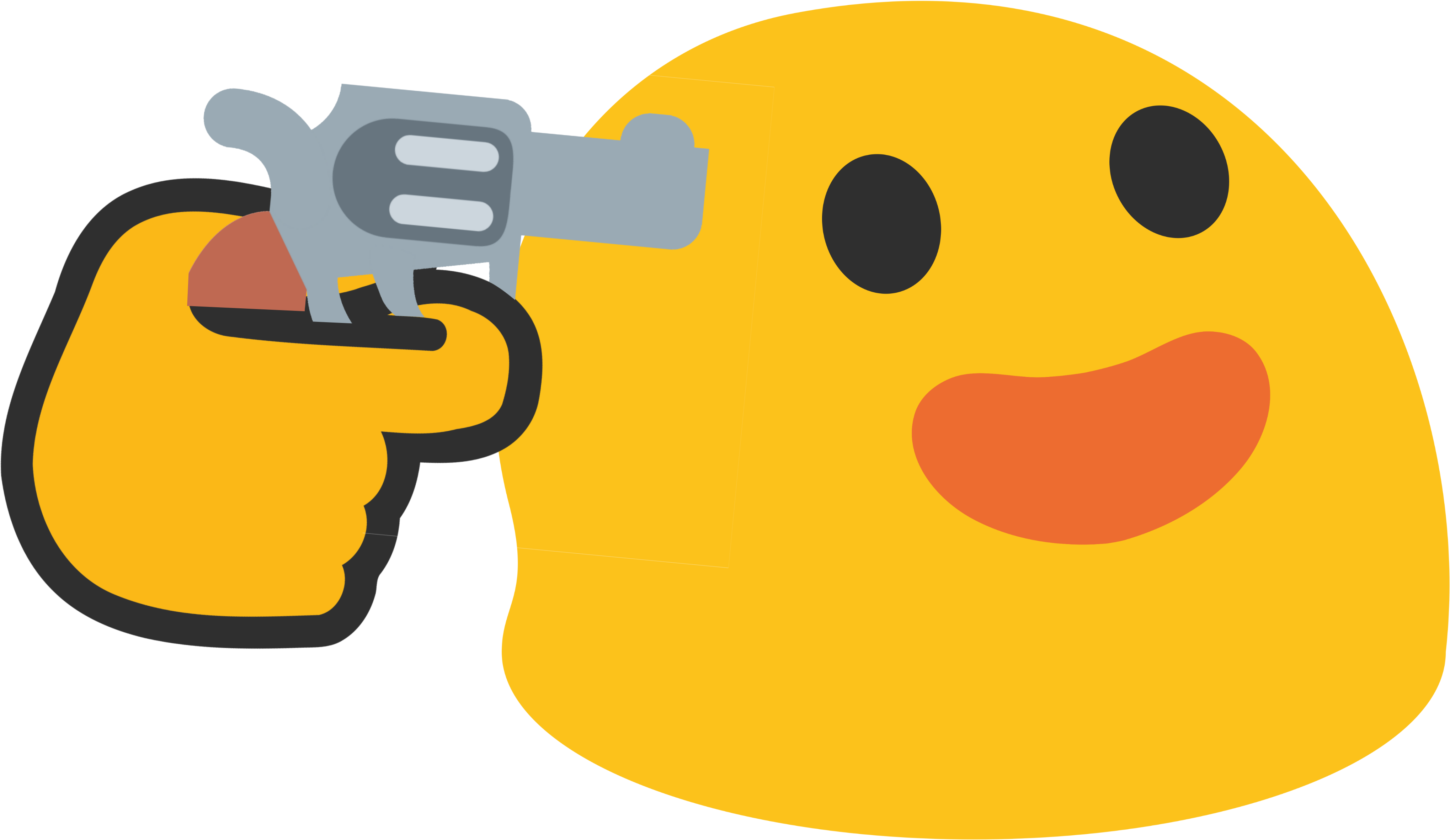 Smiling Emoji With Gun PNG Image