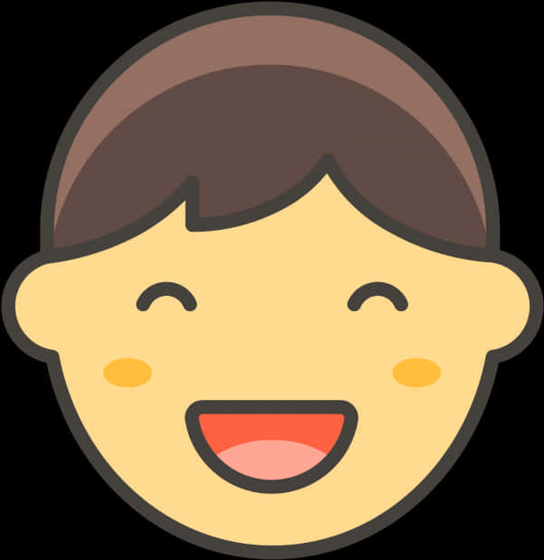 Smiling Face Emojiwith Hair.png PNG Image