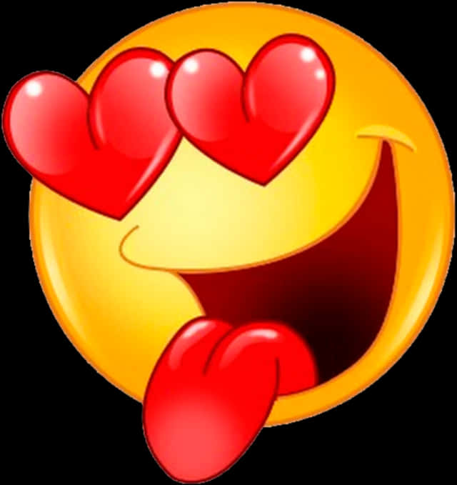 Smiling Face Hearts Emoji.png PNG Image