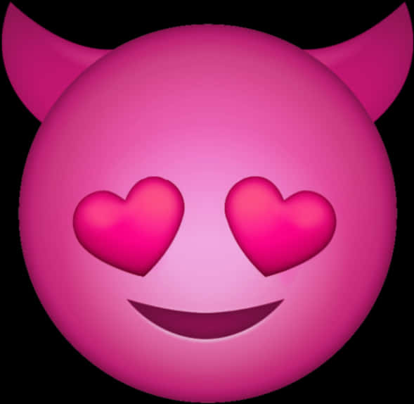 Smiling_ Face_ With_ Horn_ And_ Heart_ Eyes_ Emoji PNG Image