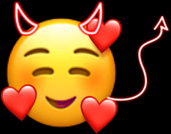 Smiling Face With Horns Emoji PNG Image