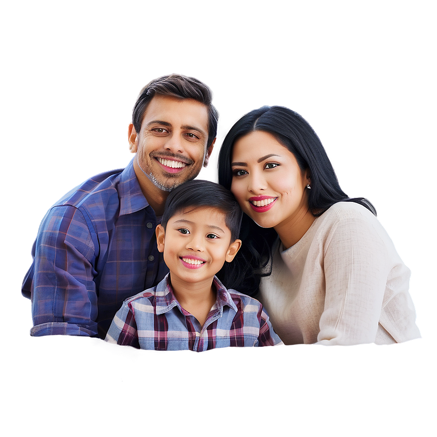 Smiling Family Together Png Fac PNG Image