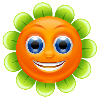 Smiling Flower Emoji PNG Image