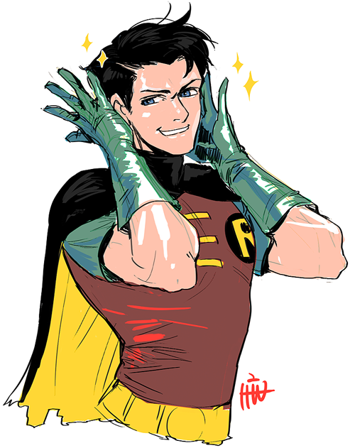 Smiling Hero Illustration PNG Image