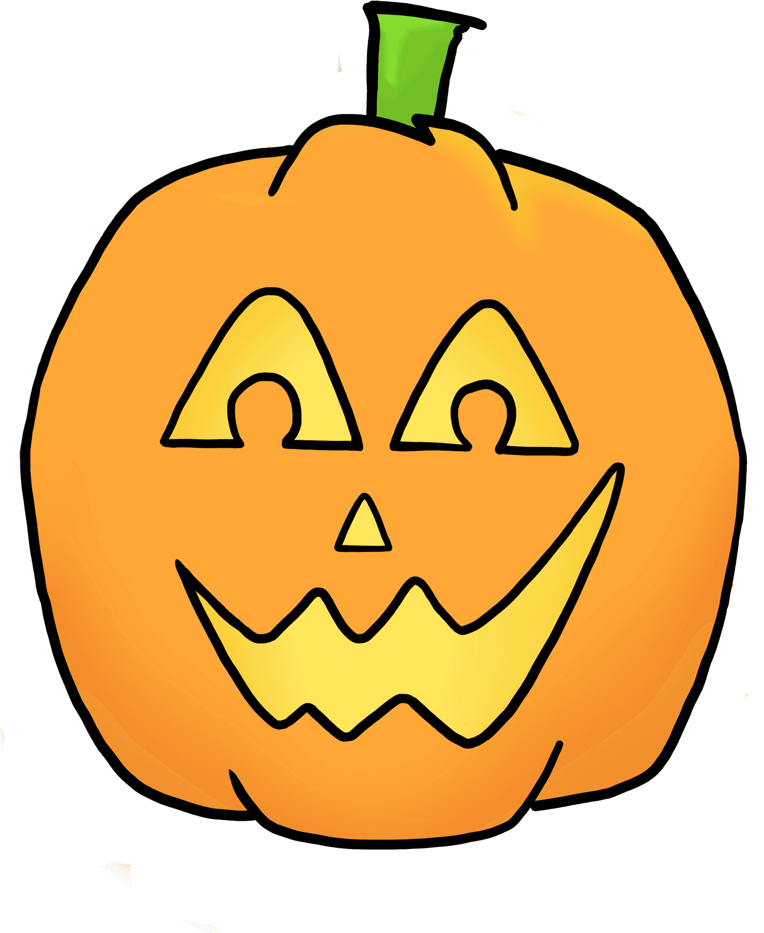 Smiling Jack O Lantern Cartoon PNG Image