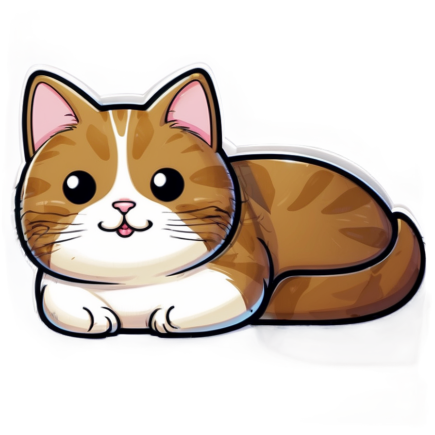 Smiling Kawaii Cat Picture Png 06242024 PNG Image