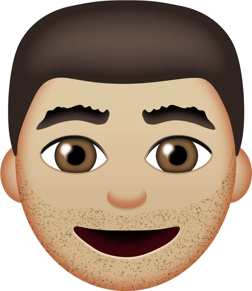 Smiling Man Emoji PNG Image