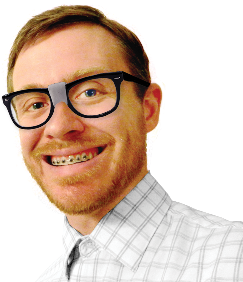 Smiling Man With Glassesand Braces.png PNG Image