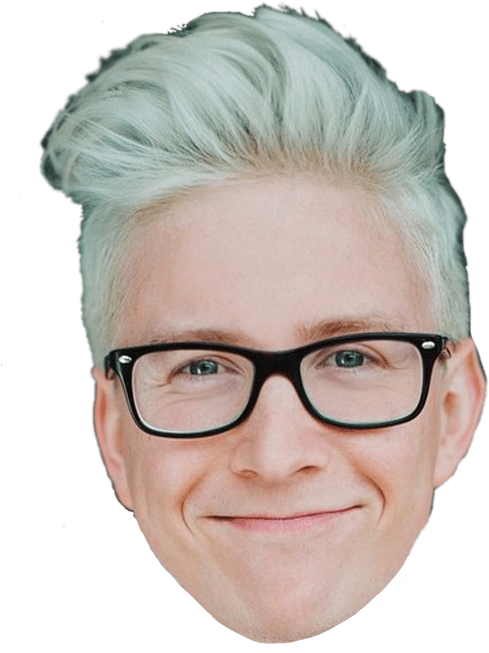 Smiling Man With Silver Hairand Glasses PNG Image