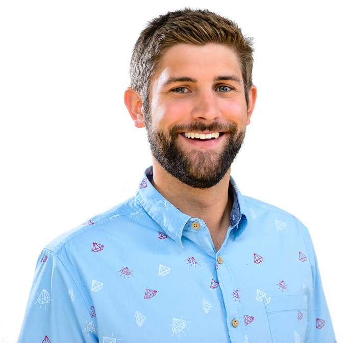 Smiling Manin Blue Shirt PNG Image