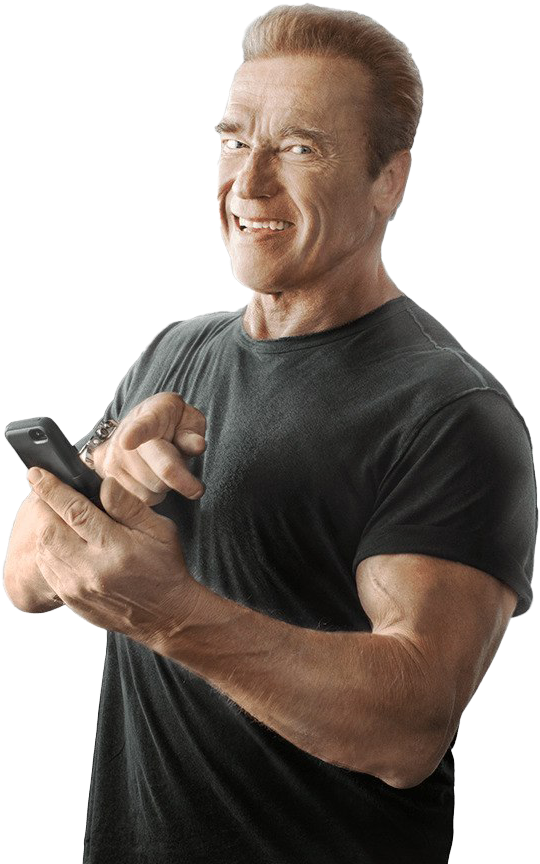 Smiling Manwith Phone PNG Image