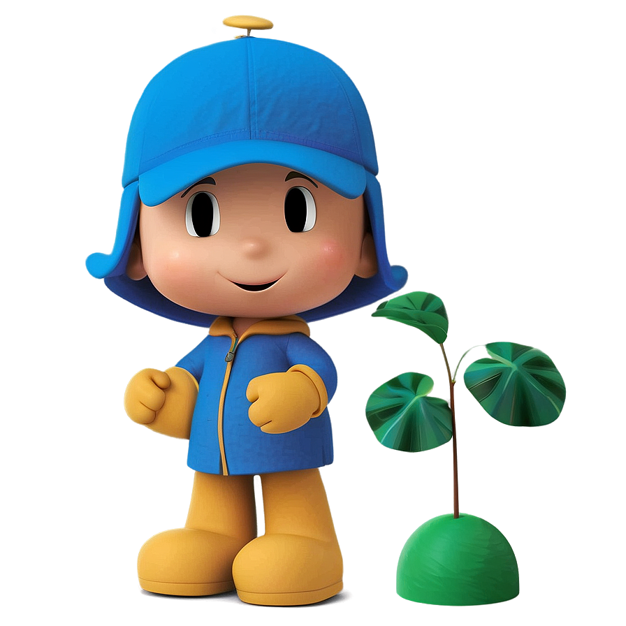 Smiling Pocoyo Pose Png 05232024 PNG Image