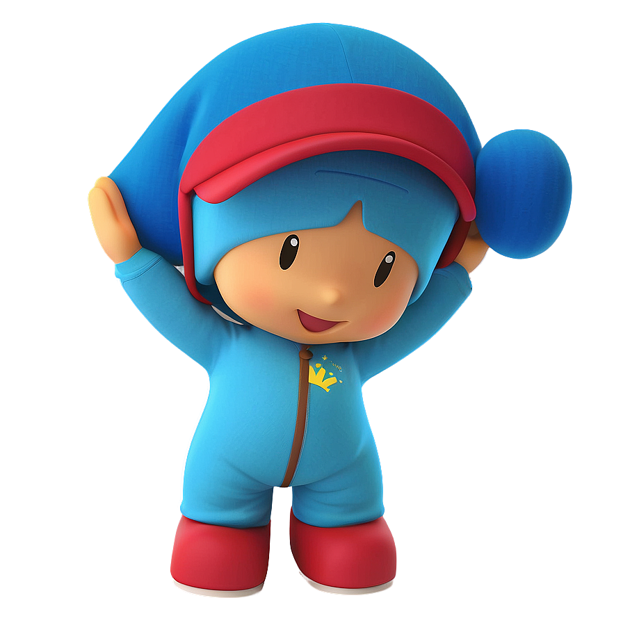 Smiling Pocoyo Pose Png Wxi PNG Image