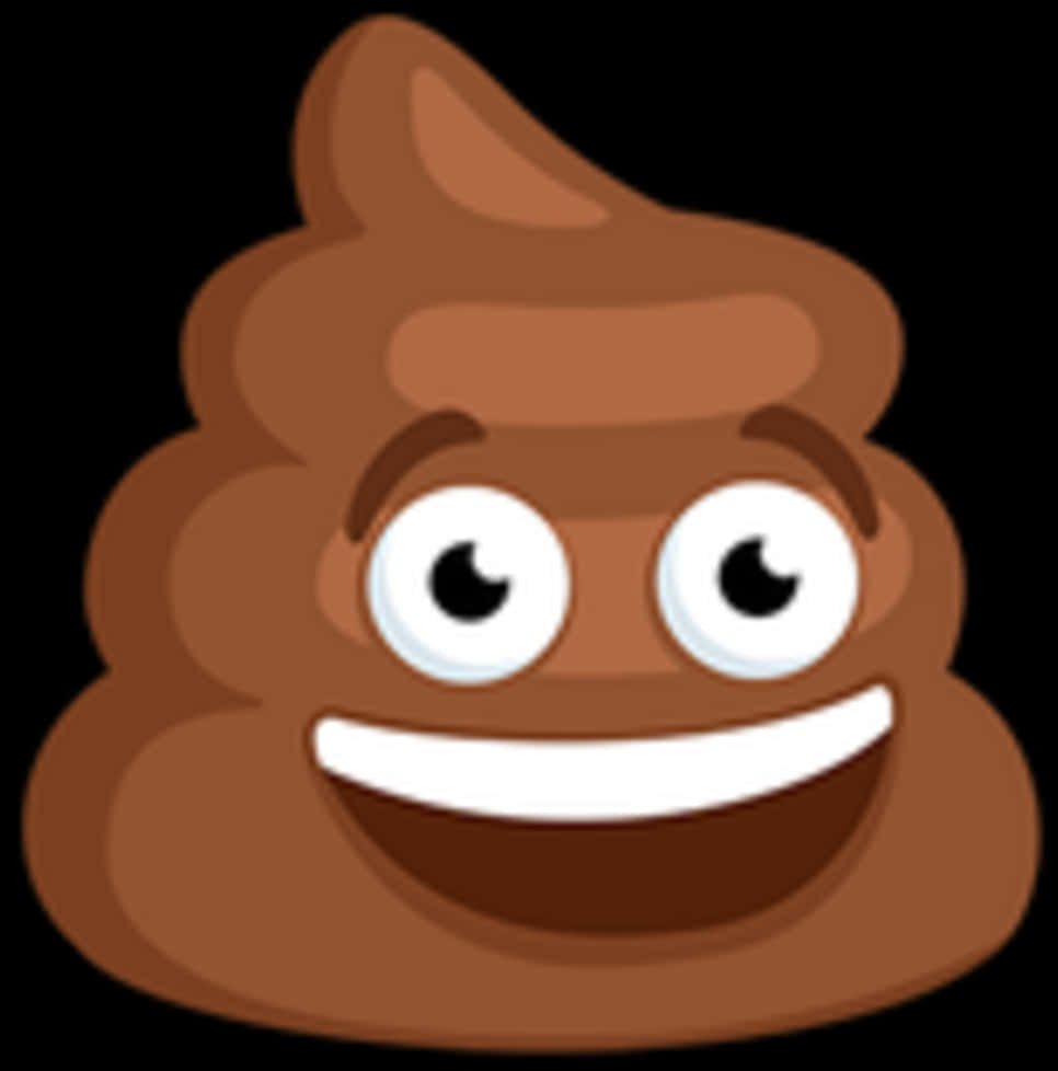 Smiling Poop Emoji Graphic PNG Image