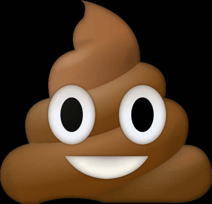 Smiling Poop Emoji Graphic PNG Image