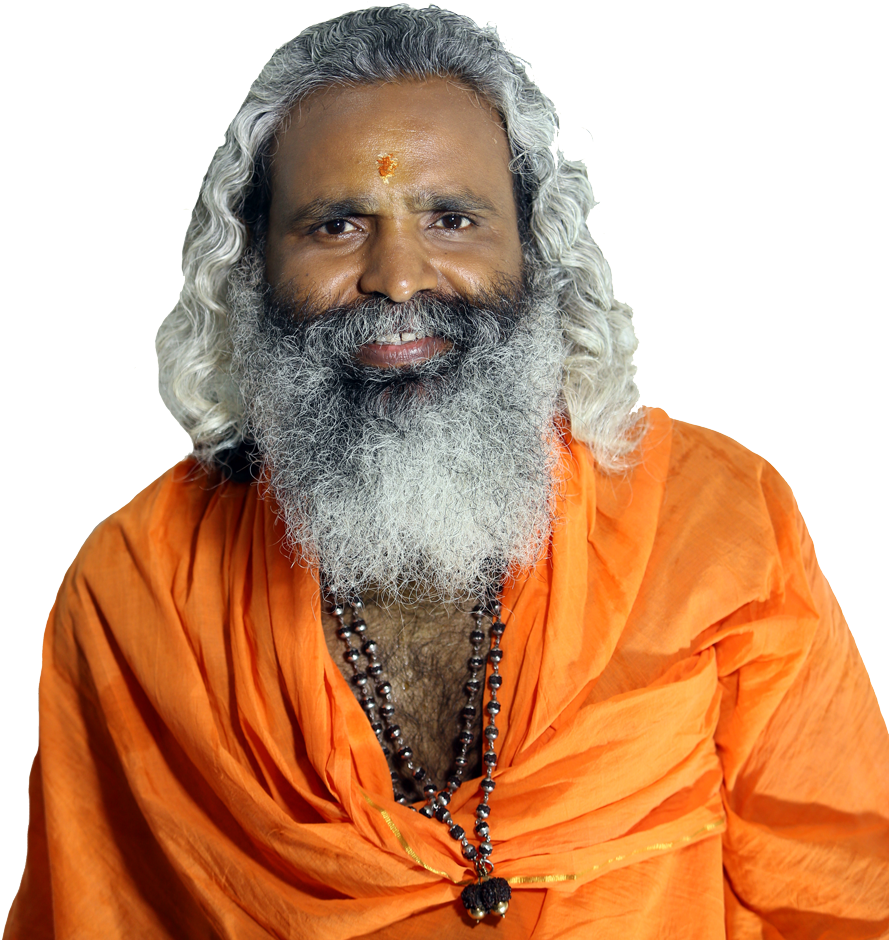 Smiling Sagein Orange Robes PNG Image