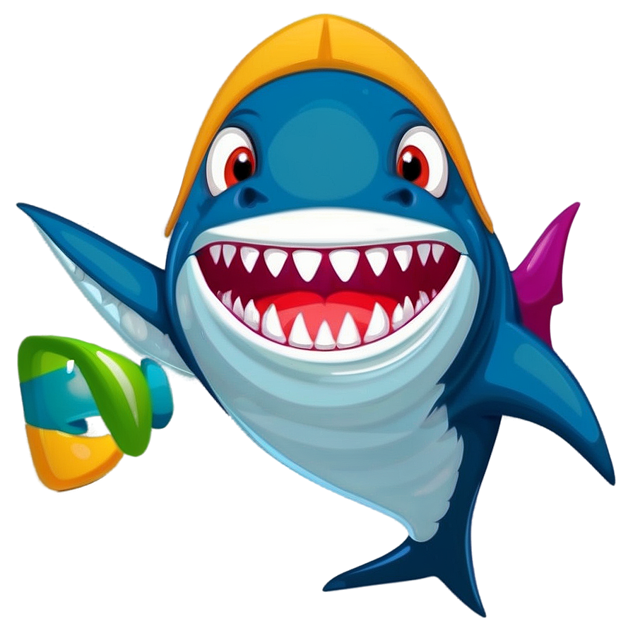 Smiling Shark Cartoon Png Qgv12 PNG Image