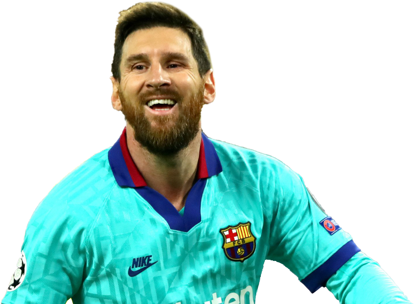 Smiling Soccer Star Messi PNG Image