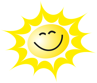 Smiling Sun Graphic PNG Image