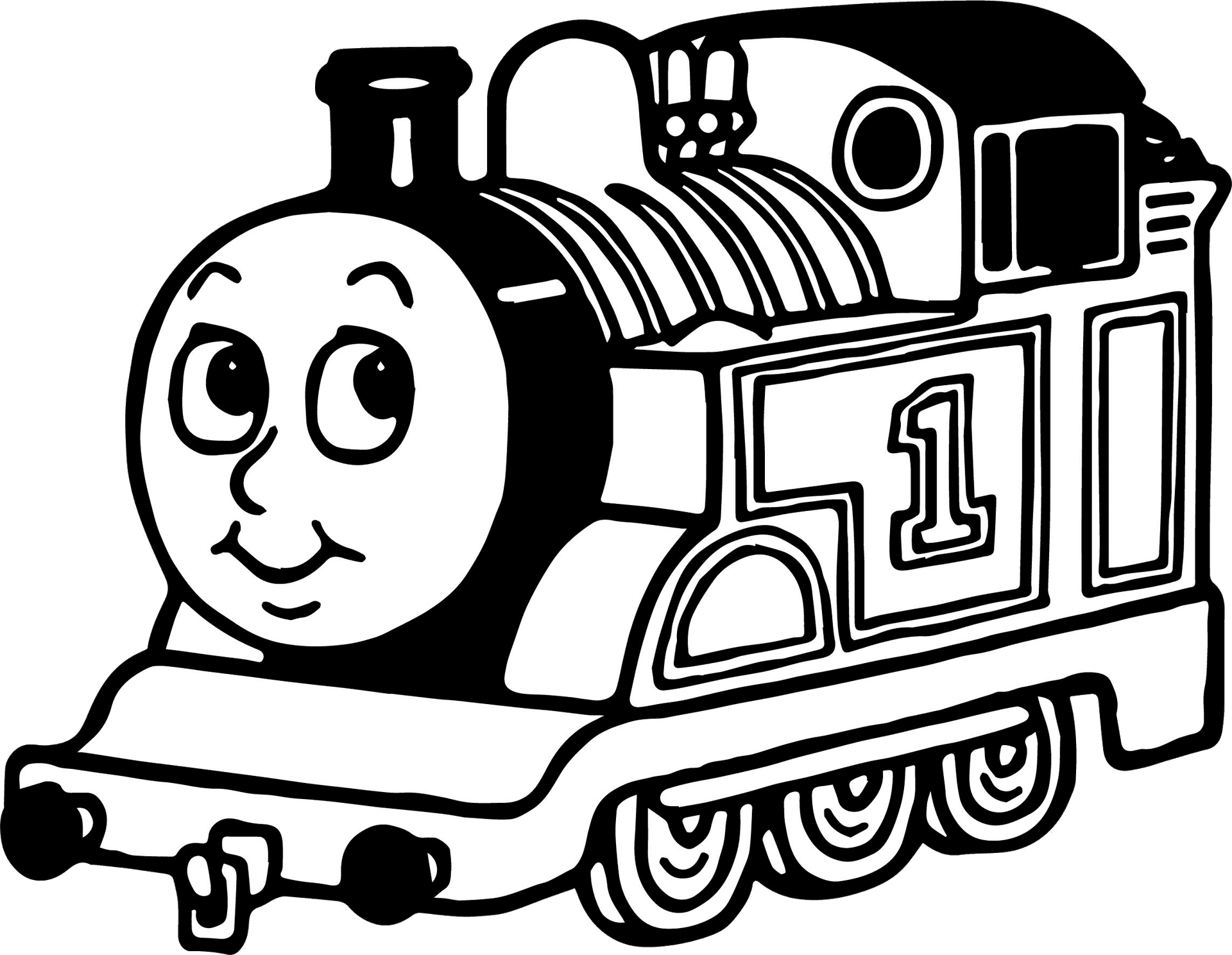 Smiling Train Number One PNG Image