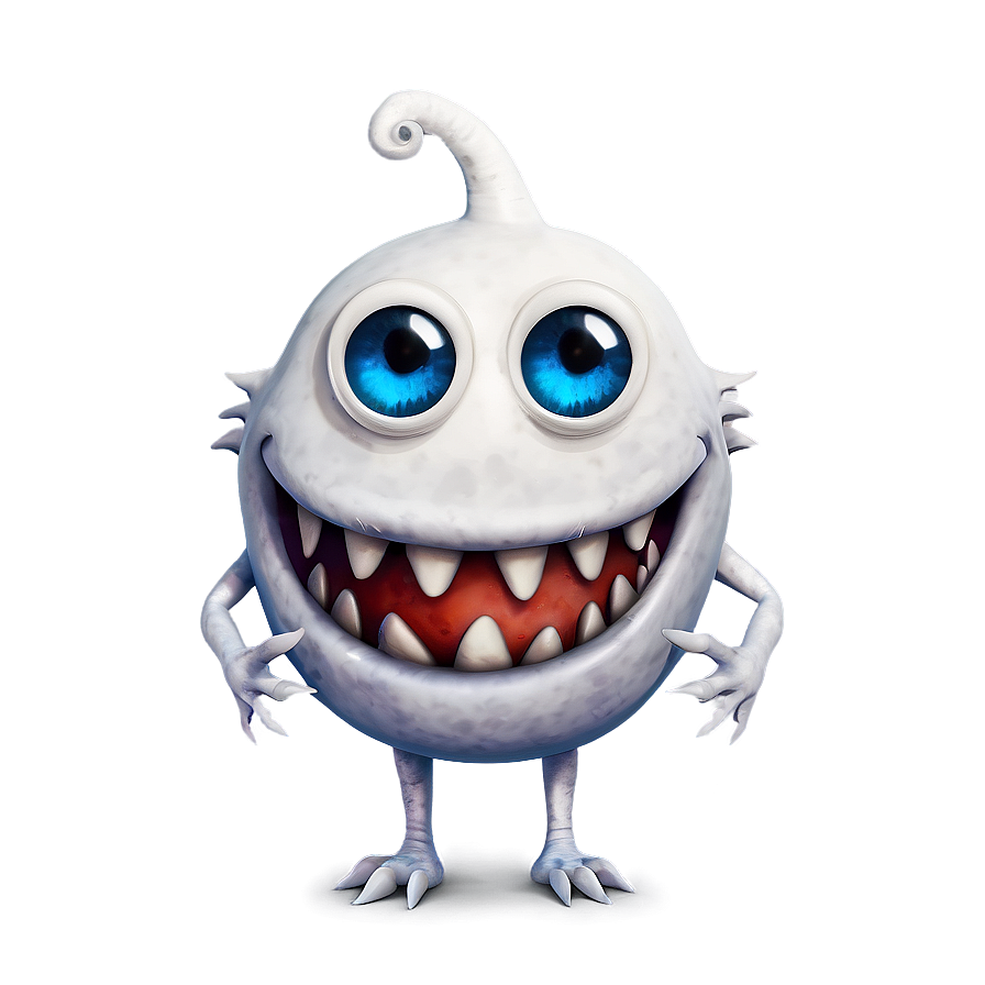 Smiling White Monster Avatar Png Yho34 PNG Image