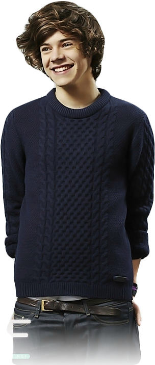 Smiling Young Manin Blue Sweater PNG Image