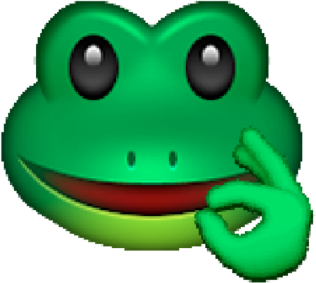 Smirking Green Frog Emoji.png PNG Image