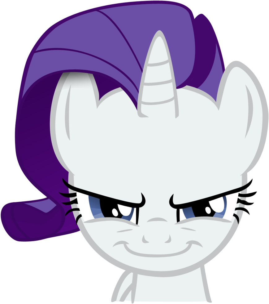 Smirking Purple Unicorn Cartoon PNG Image