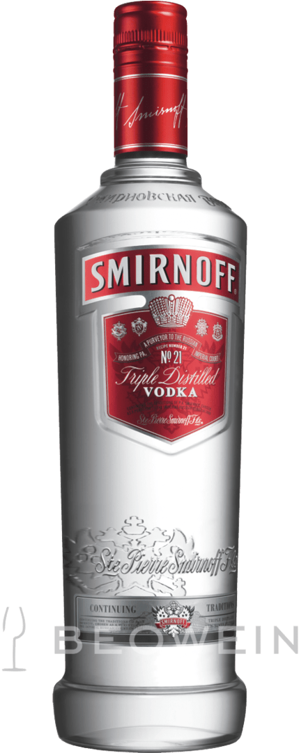 Smirnoff No21 Triple Distilled Vodka Bottle PNG Image