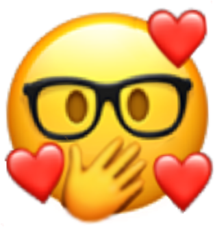 Smitten_ Love_ Emoji_with_ Glasses.png PNG Image