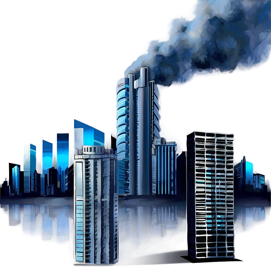 Smog Over Buildings Png 96 PNG Image