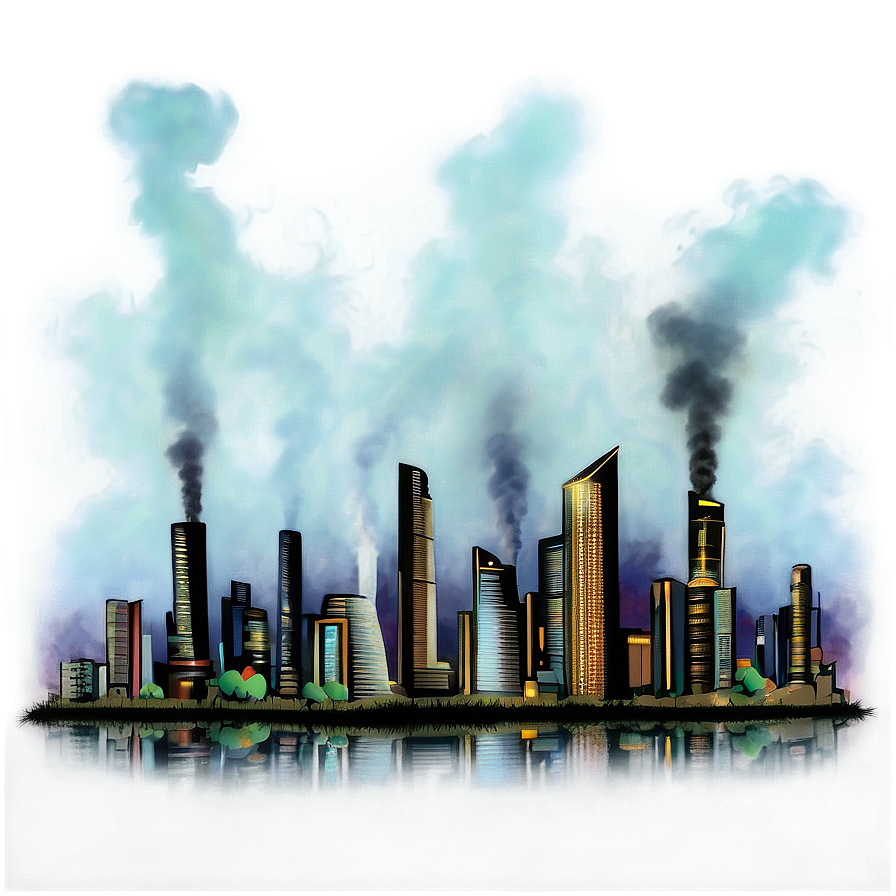 Smoggy City Outskirts Png Ttd PNG Image