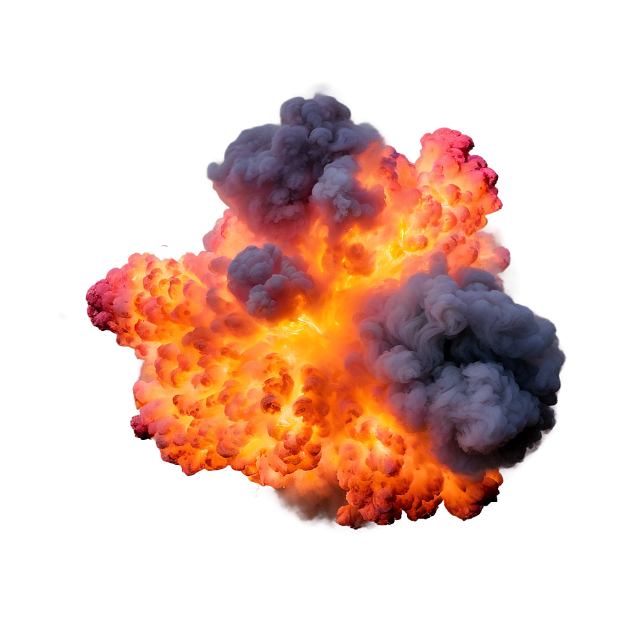 Smoke Explosion With Flames Png 50 PNG Image