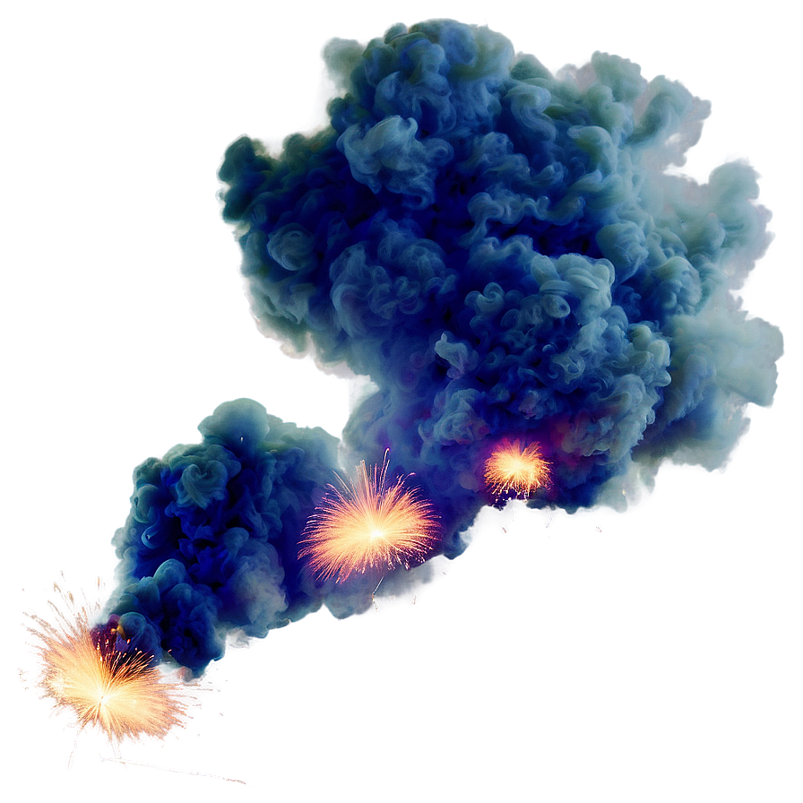 Smoke Explosion With Sparks Png Tin PNG Image