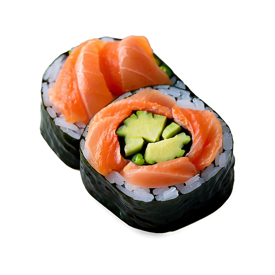 Smoked Salmon Sushi Roll Png 06282024 PNG Image