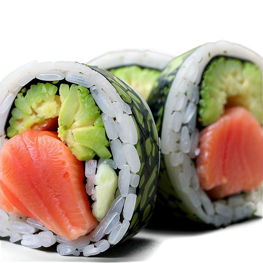 Smoked Salmon Sushi Roll Png Dtv77 PNG Image