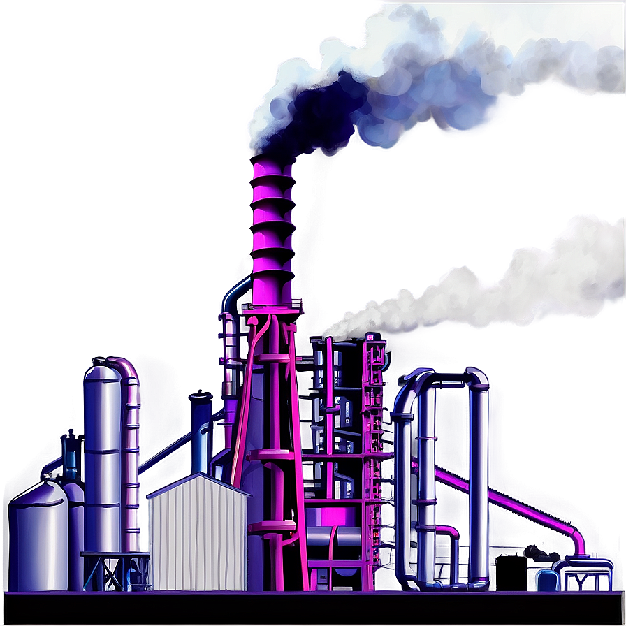 Smokey Industrial Factory Png Euh74 PNG Image