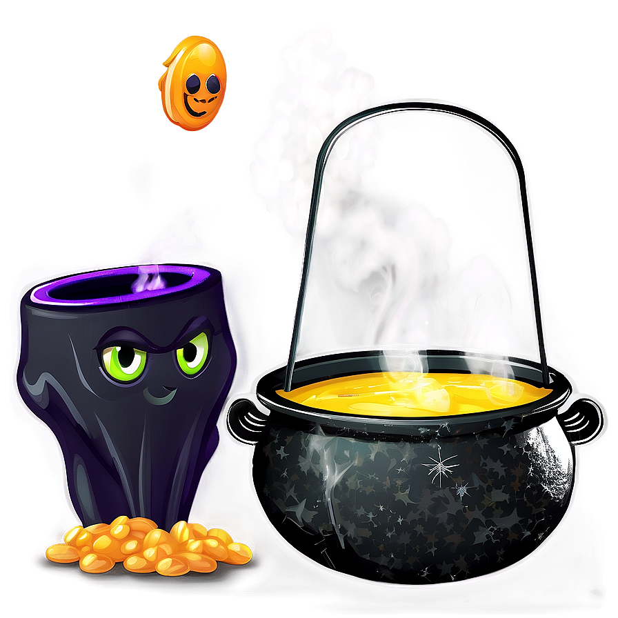 Smoking Cauldron Halloween Png Dye68 PNG Image