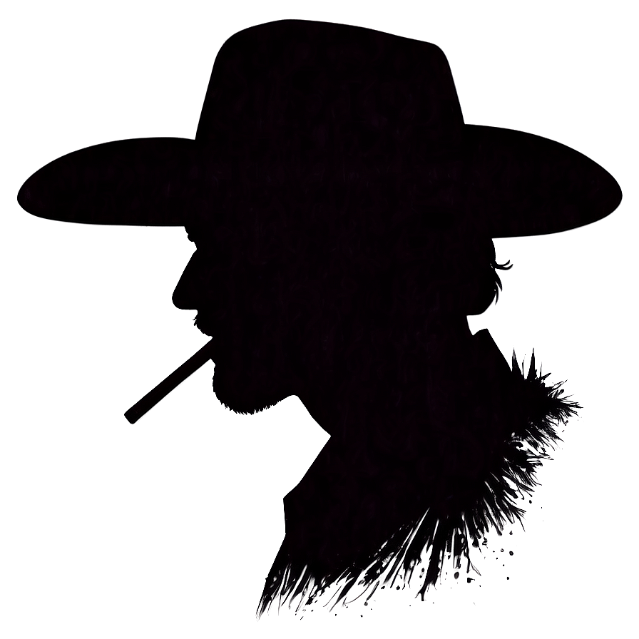 Smoking Cowboy Silhouette Png Jeb PNG Image