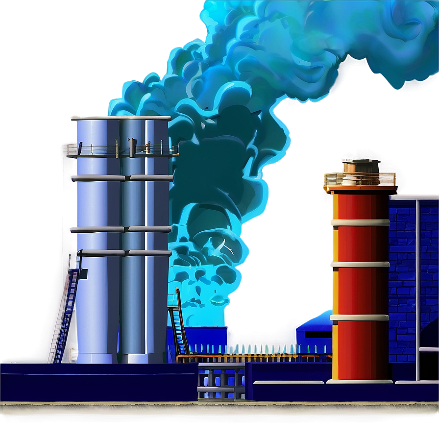 Smoking Factory Chimneys Png 05232024 PNG Image